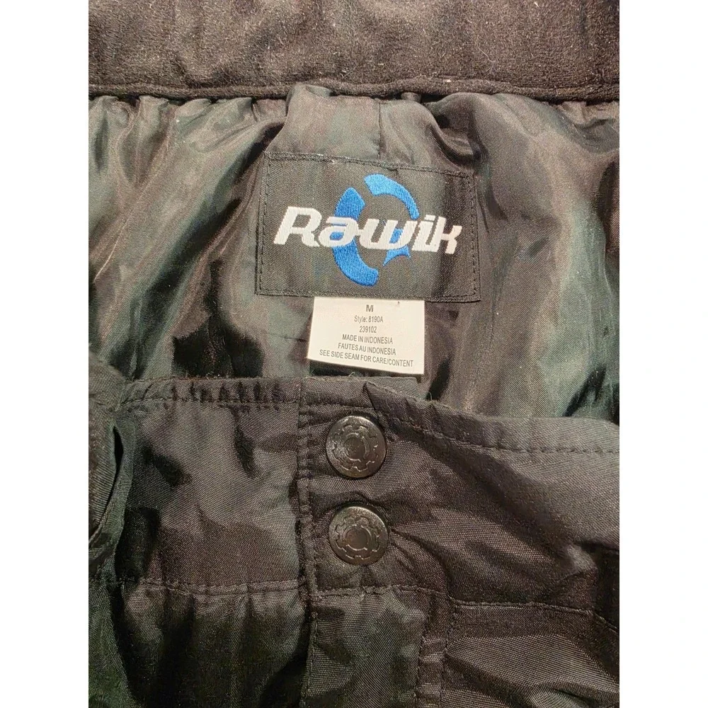 Rawik Mens Black Insulated Snow Pants Ski Snowboard Winter 8190A Size Medium